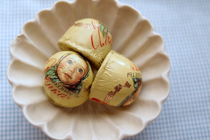 お土産でいただいた、ロシアのチョコレート