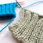 一目ゴム編みの作り目を二目ゴム編みに変える方法（平編みの場合と輪編みの場合）