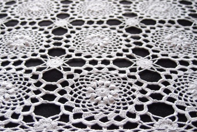 【母の編み物・その２】レース編みのドイリー。くすんでいたので漂白をしたら驚いたｗ