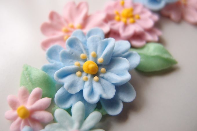 久々のお花絞り。今回は様々なサイズのお花を絞ってみました！