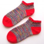 ドイツの糸、「REGIA」で編んだ靴下。つま先から編む “Toe Up Socks” です。