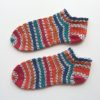 イギリスの糸で編んだくるぶしだけの靴下。履き口から編む靴下です。（cuff-down socks）