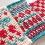 【フェリシモ】アフガン編み「はじめてさんのきほんのき」の会 5回目。編みこみ模様を編むときに重要なポイントを学ぶ