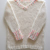 イトコバコの「シンプルなVネックセーター」を編みました！編んでいて感じたことや学んだことなど。