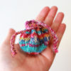【Ravelry】Opal の余り糸で、とっても小さい Treasure Pouch を編みました