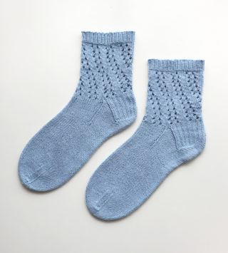 【Ravelry】Spiral Lace Socks を編みました＆短めの靴下を編むときに大事なことを、一つ学びました