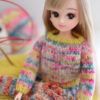 【動画あり】リカちゃんのセーターの編み方（棒針編み）ブライスにも！（前編）